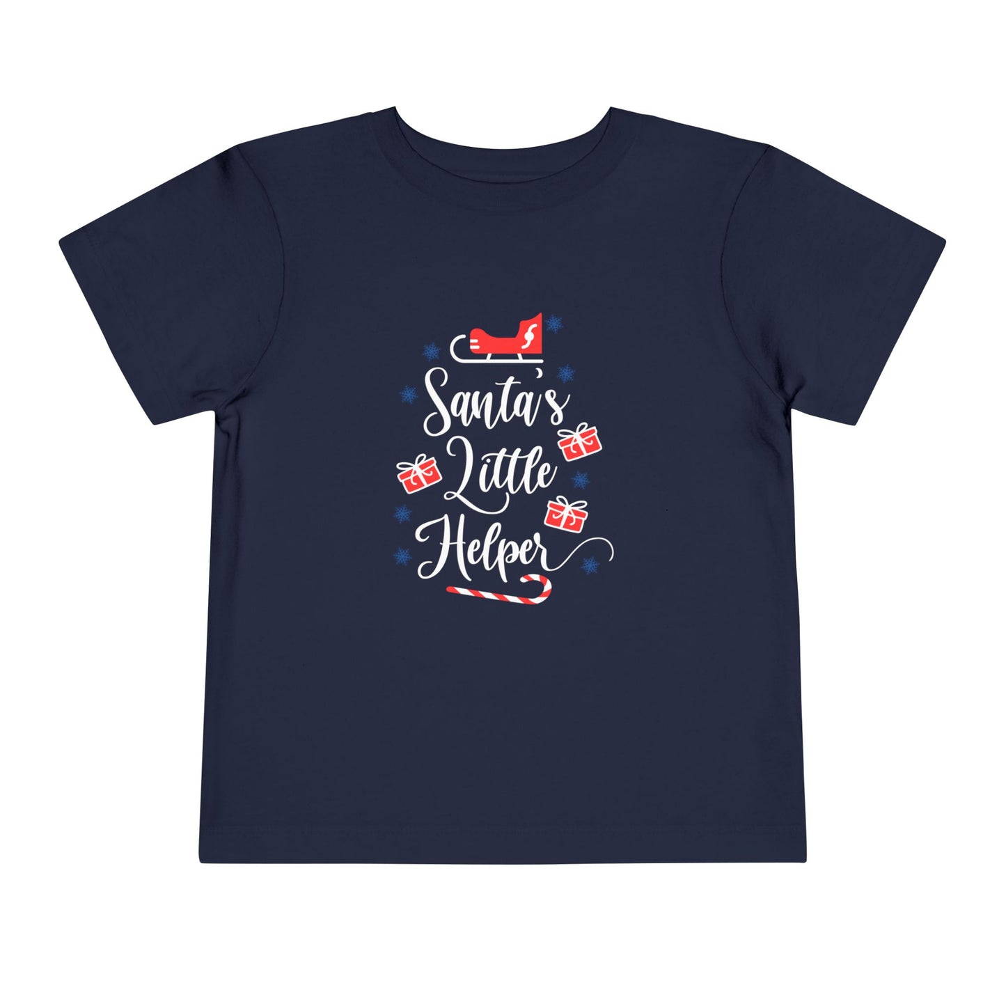 Santa's Little Helper Navy Toddler T-Shirt