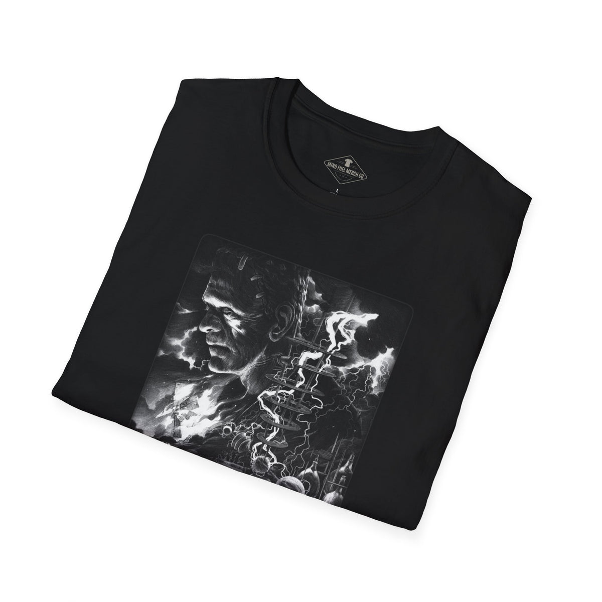 Frankenstein Halloween Black T-Shirt