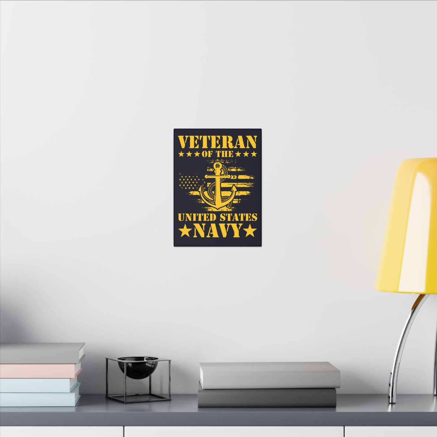 US Navy Veteran Blue Wall Canvas