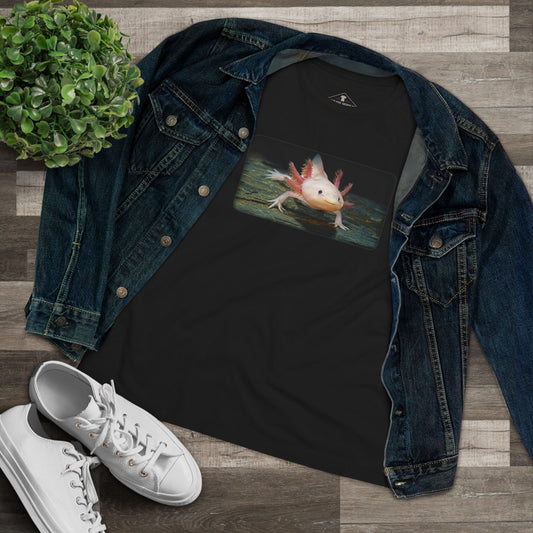 Axolotl Black Womens T-Shirt