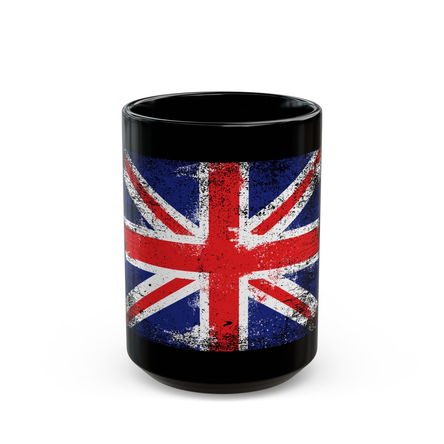 Union Jack UK Flag Black Mug