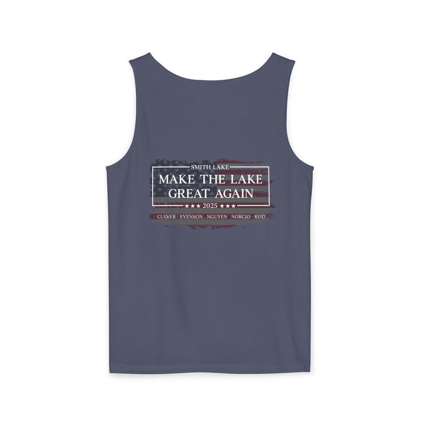 MLGA Tattered Flag Garment-Dyed Tank Top