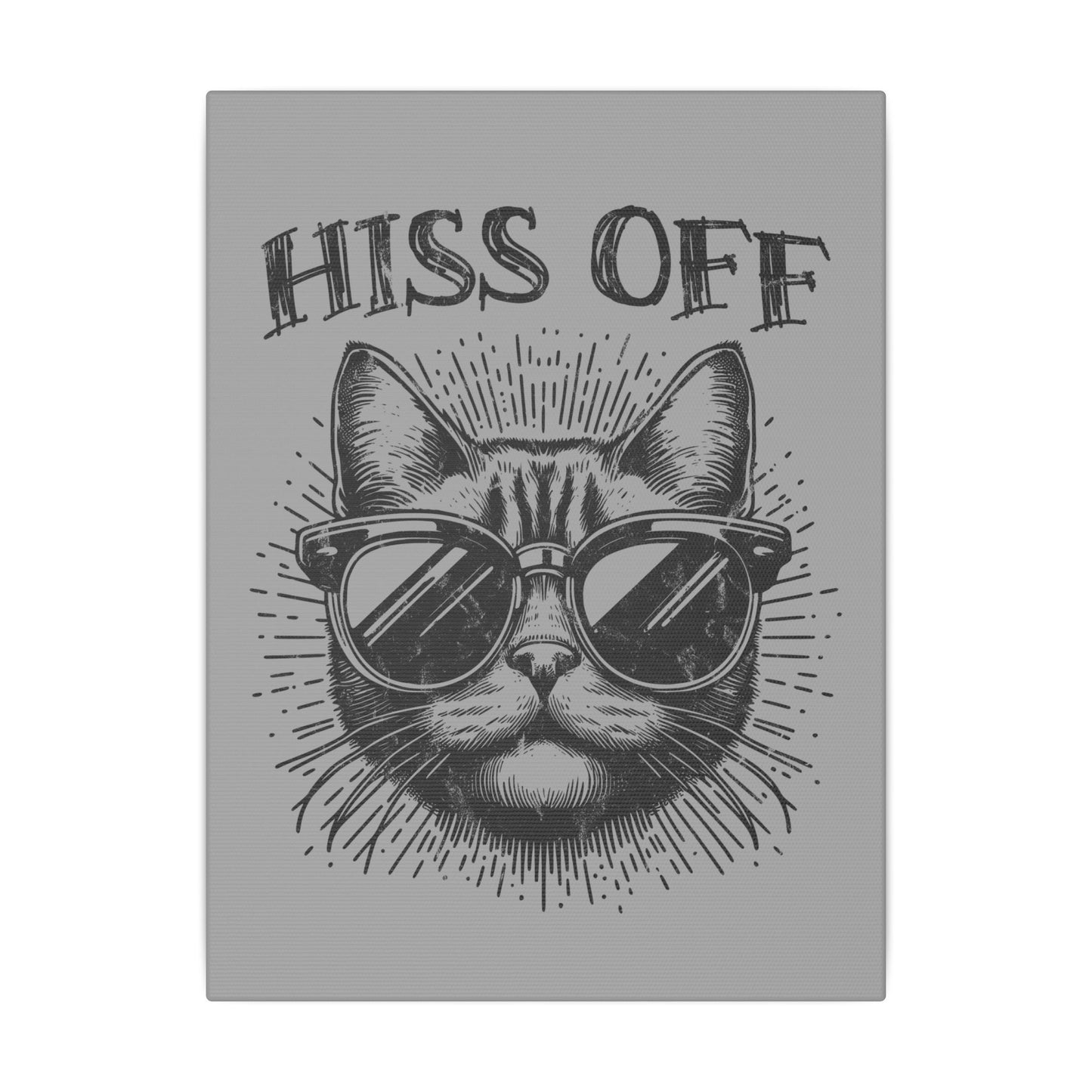 Hiss Off Grey Wall Canvas