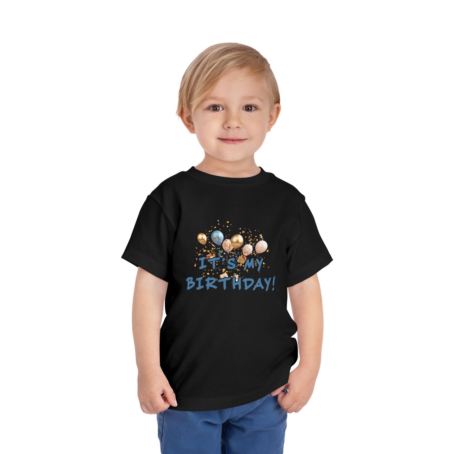 It's My Birthday Black Toddler T-Shirt