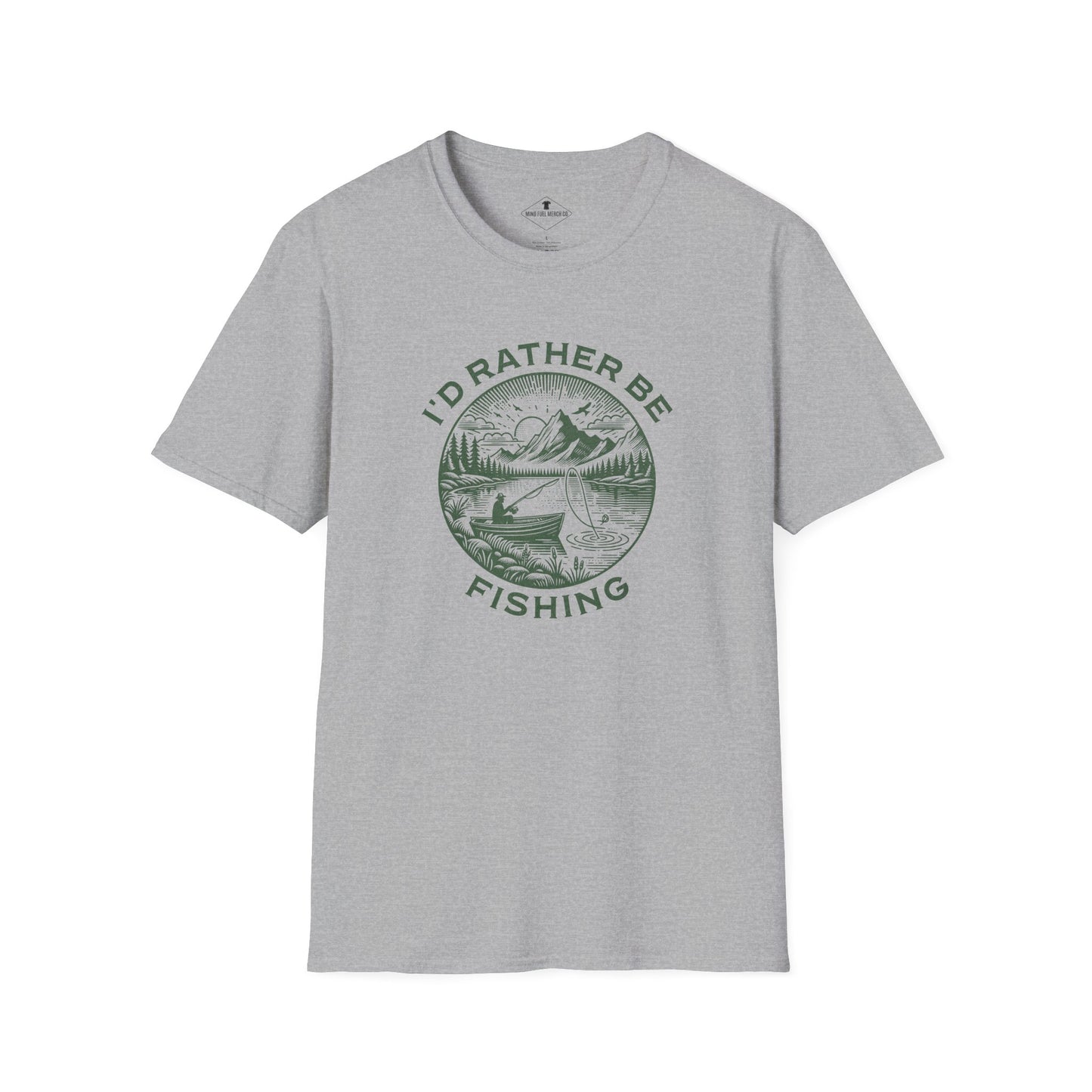 I'd Rather Be Fishing Grey T-Shirt