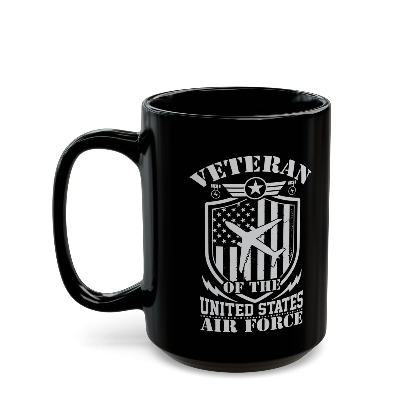 US Air Force Veteran Black Mug
