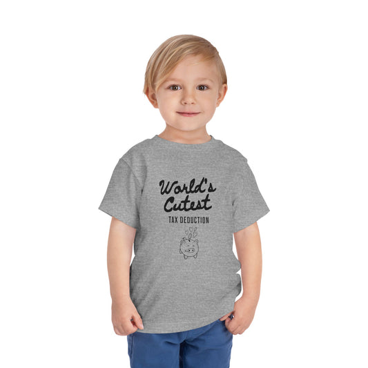 World's Cutest Tax Deduction Grey Toddler T-Shirt