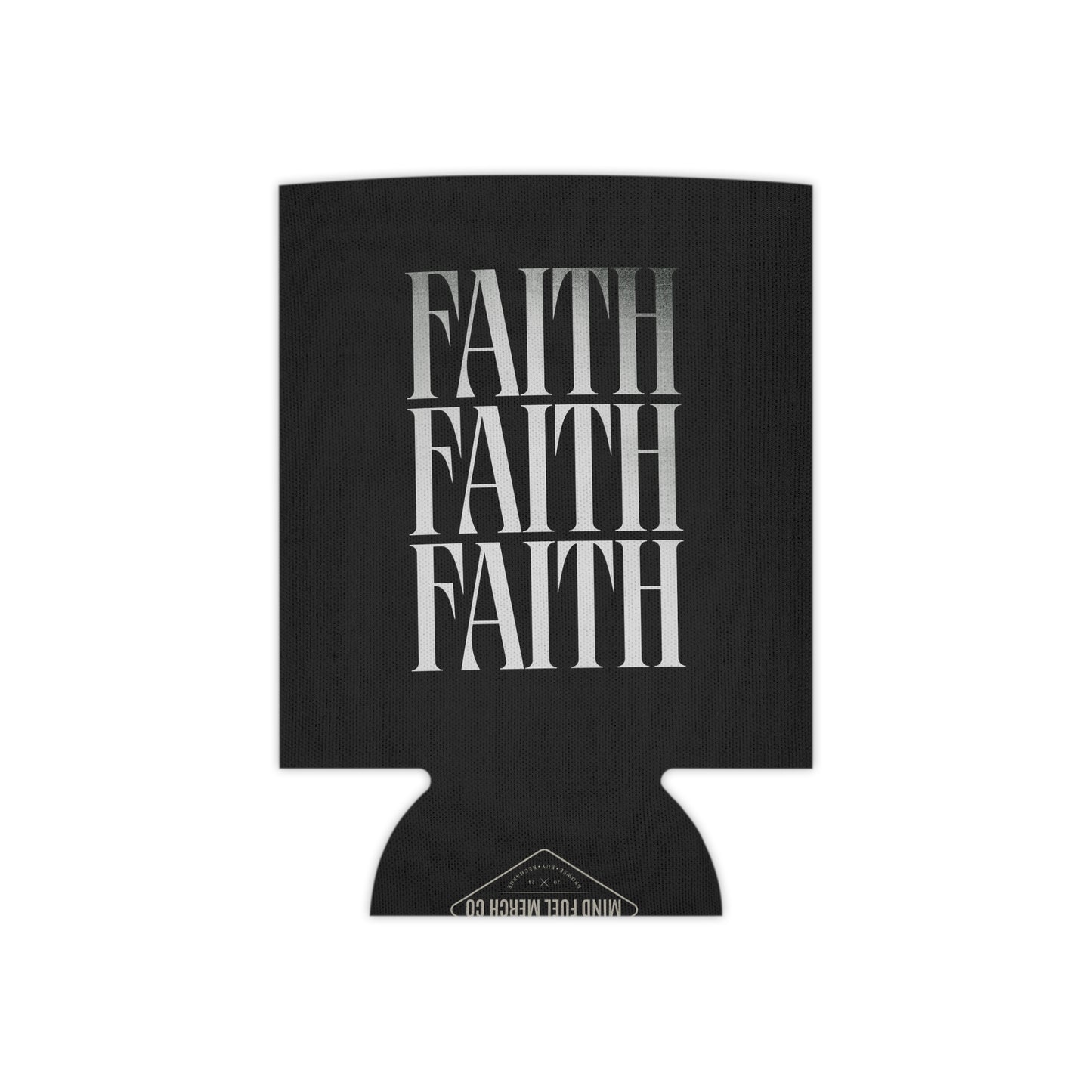 Faith Faded Black Koozie Can Cooler