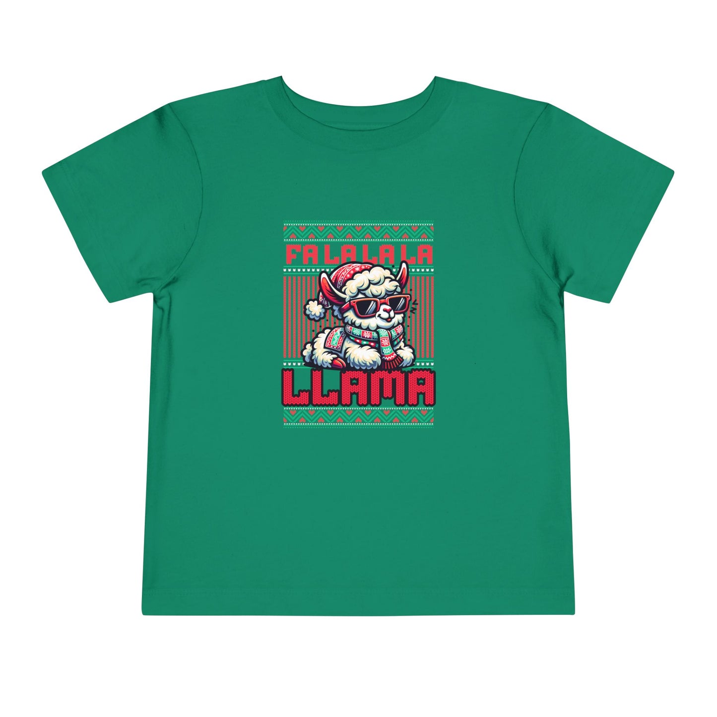 Fa La La La Llama Green Toddler T-Shirt