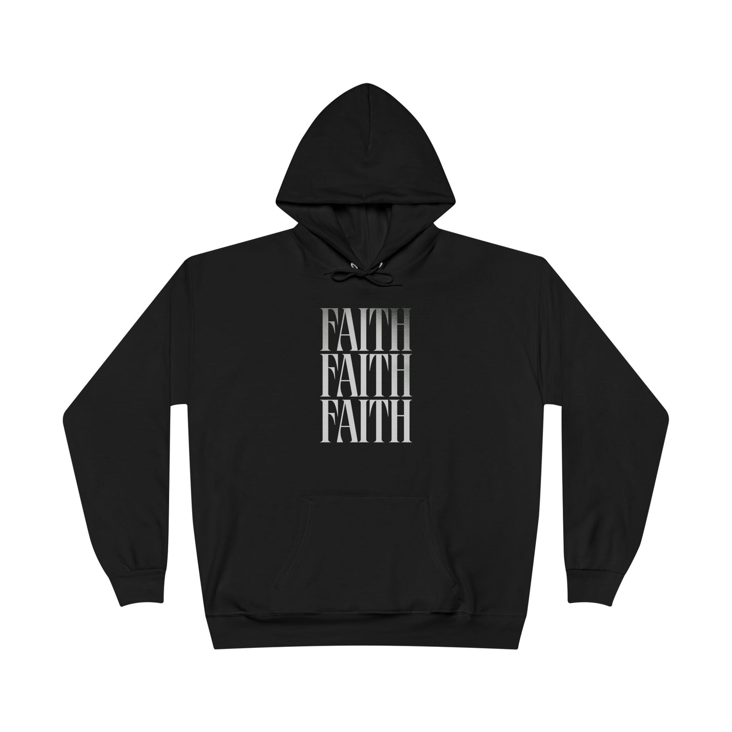 Faith Faded Black Hoodie