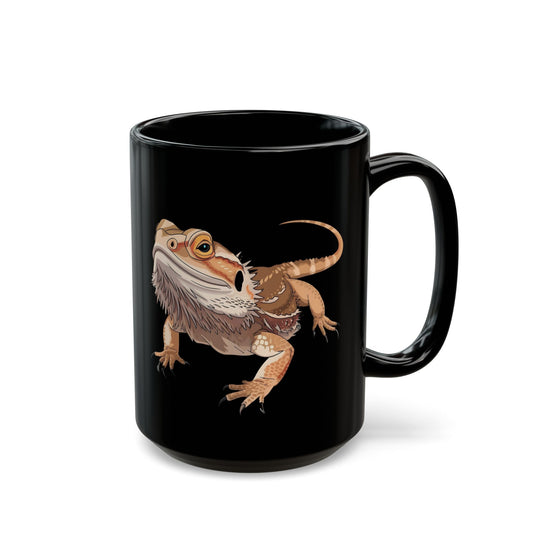Bearded Dragon Black Mug