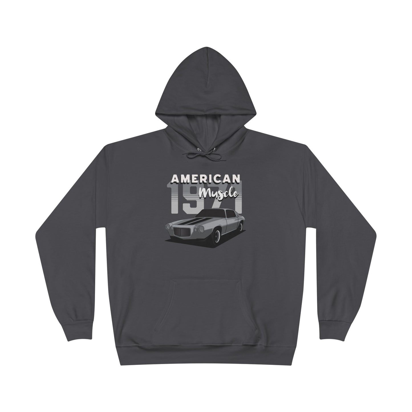 1971 Muscle Car Charcoal Hoodie
