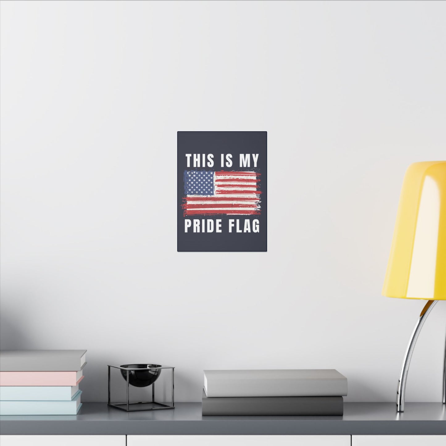 This Is My Pride Flag Navy Wall Canvas