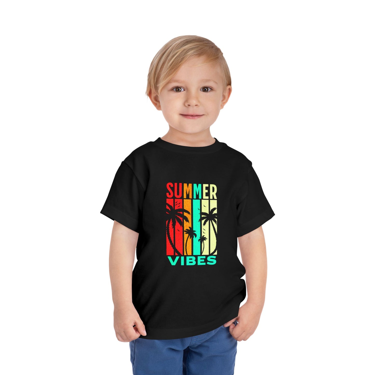 Summer Vibes Black Toddler T-Shirt