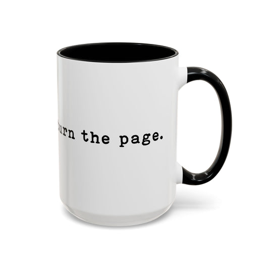 Turn The Page Black Accent Mug