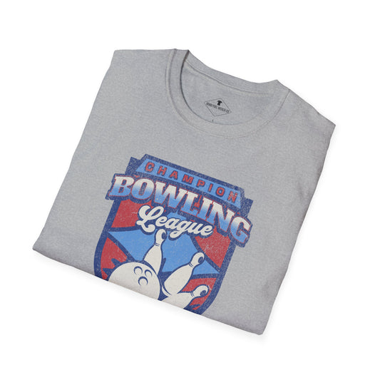 Bowling League Champion Grey T-Shirt