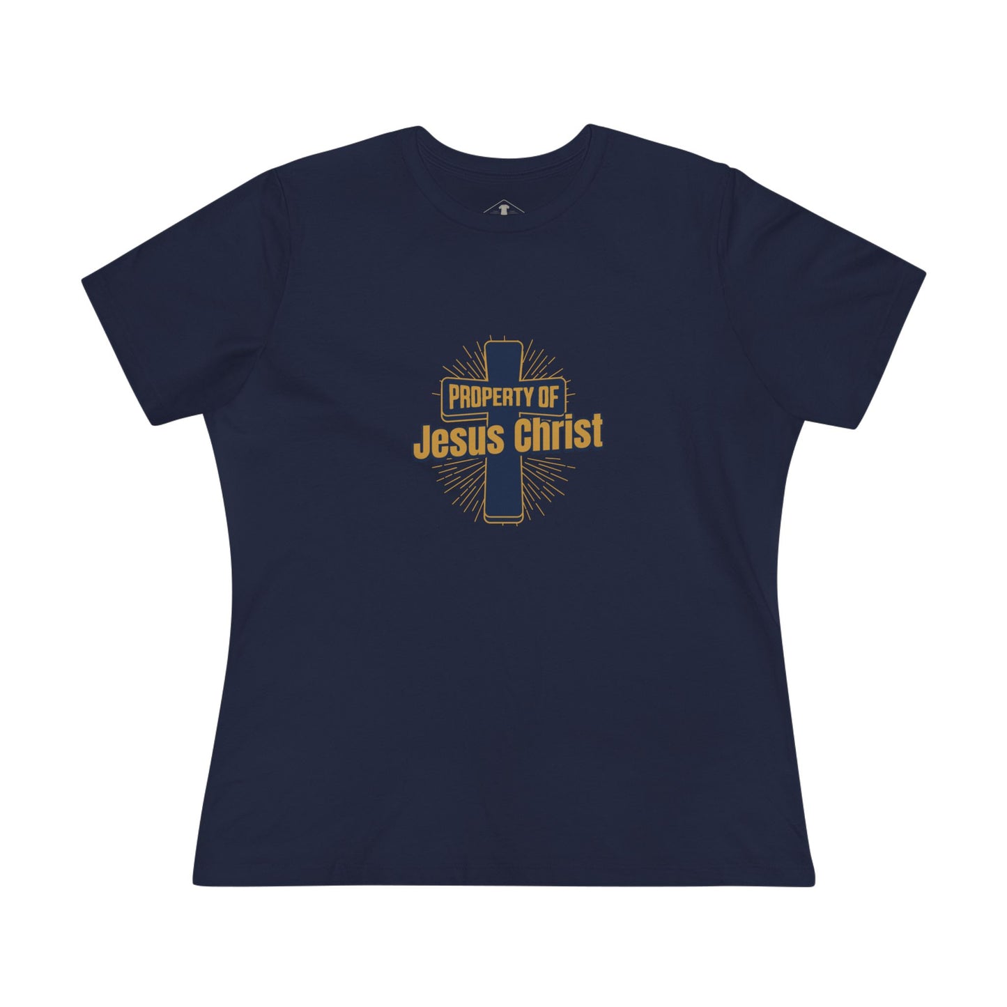 Property Of Jesus Christ Navy Womens T-Shirt