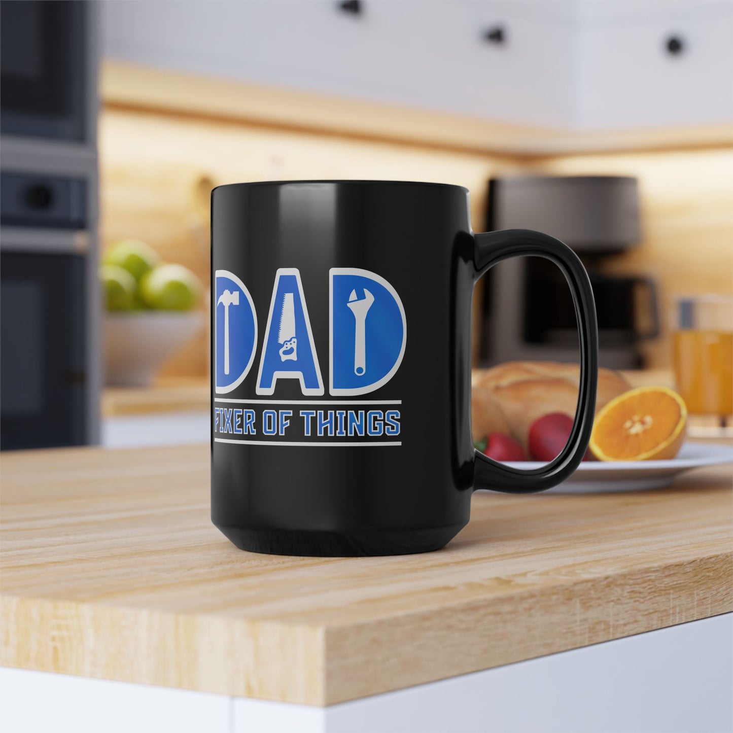 Dad Fixer Of Things Black Mug