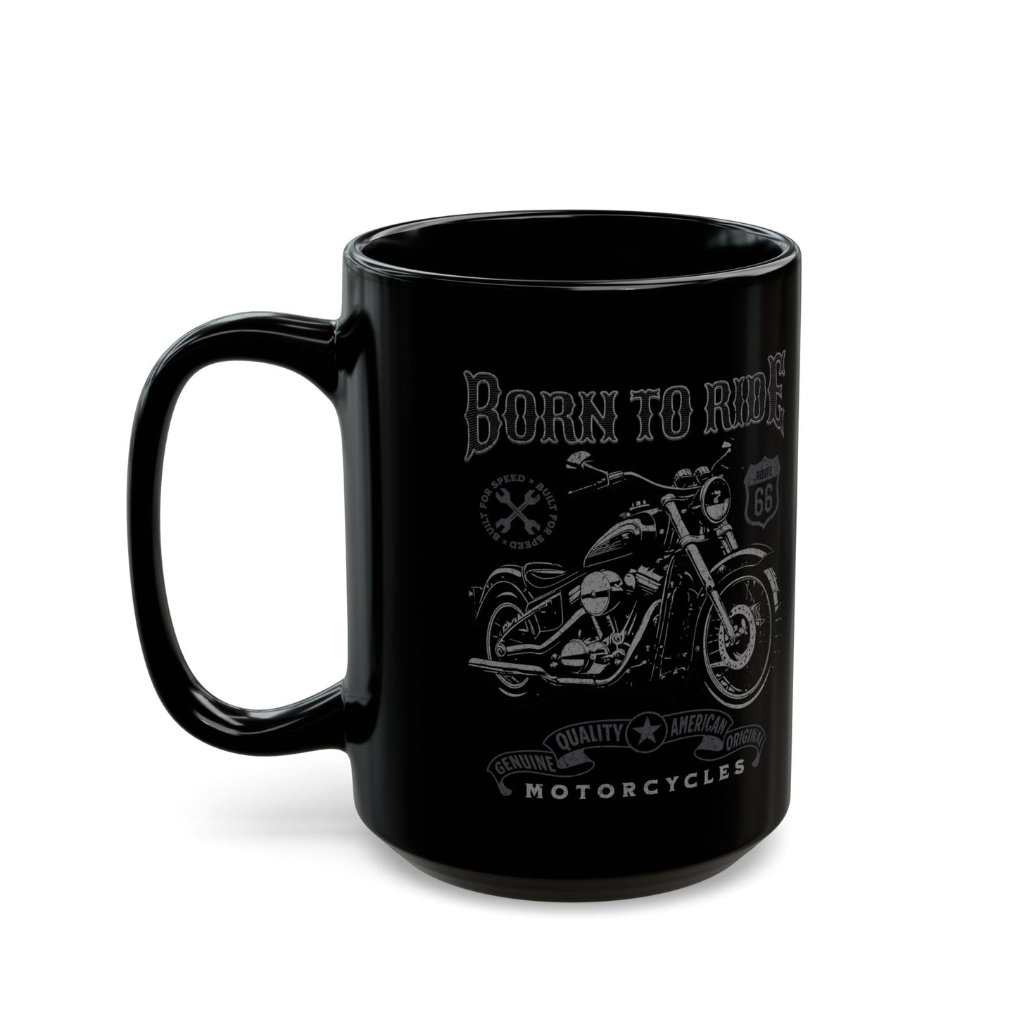 Born To Ride Motorcycles Black Mug