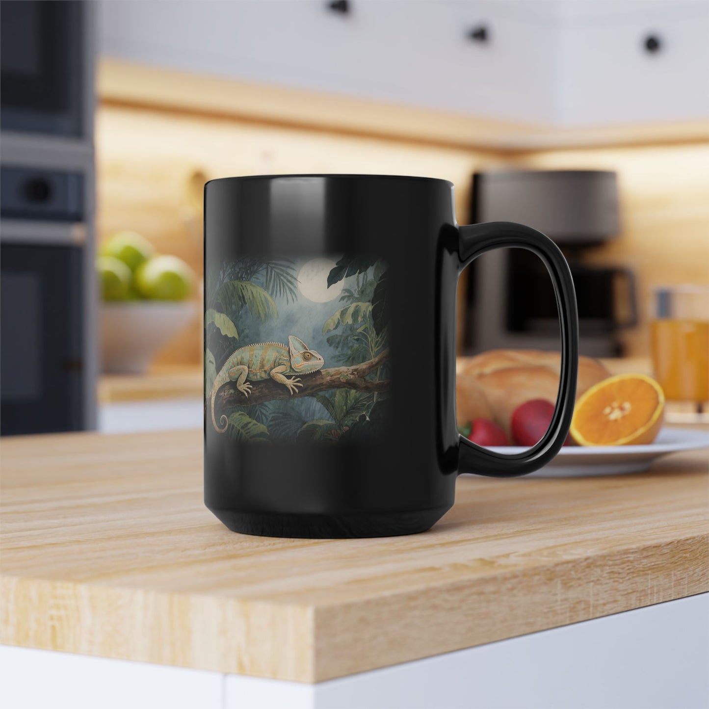Chameleon Black Mug