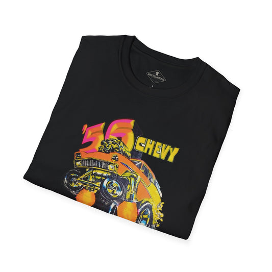 Vintage 1956 Chevy Hot Rod Black T-Shirt