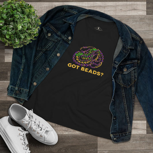 Mardi Gras Got Beads Black Womens T-Shirt