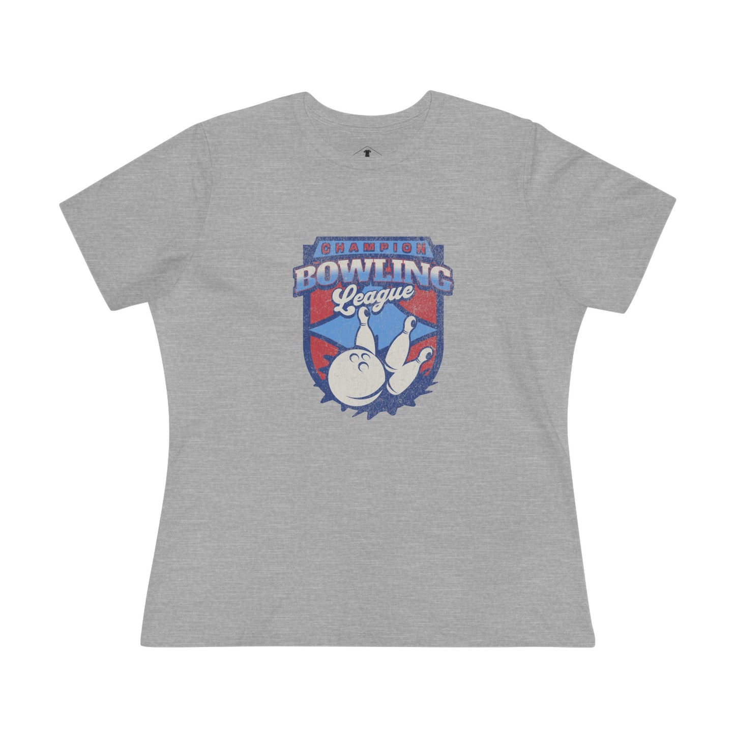 Bowling League Champion Grey Womens T-Shirt