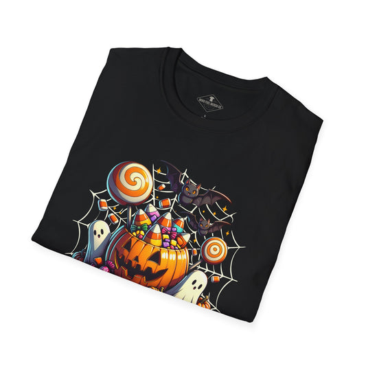 Trick Or Treat Halloween Collage Black T-Shirt