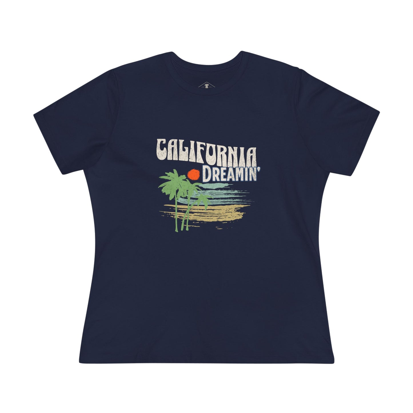 California Dreamin' Navy Womens T-Shirt