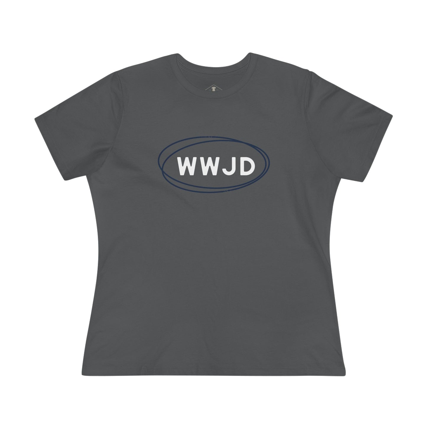 WWJD Charcoal Womens T-Shirt