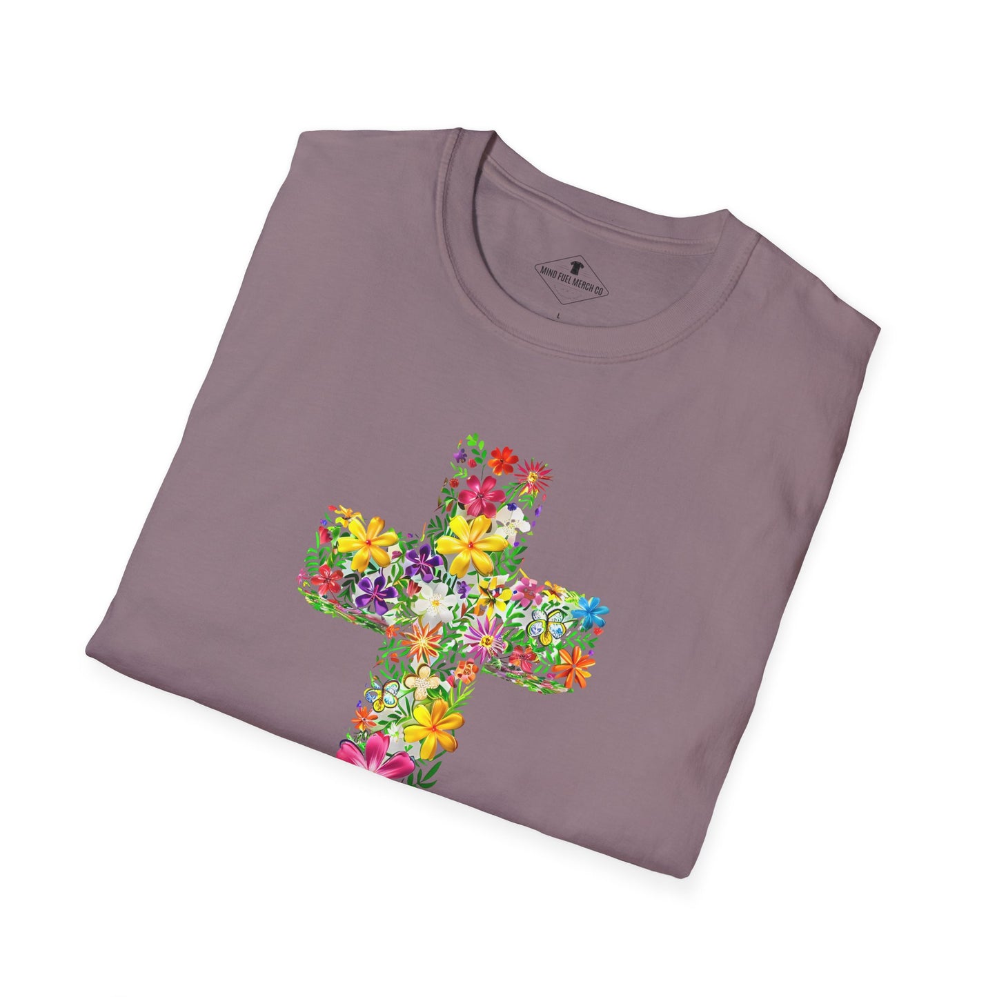 Floral Cross Lilac T-Shirt