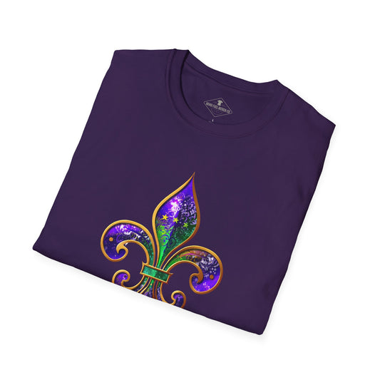 Mardi Gras Fleur De Lis Purple T-Shirt