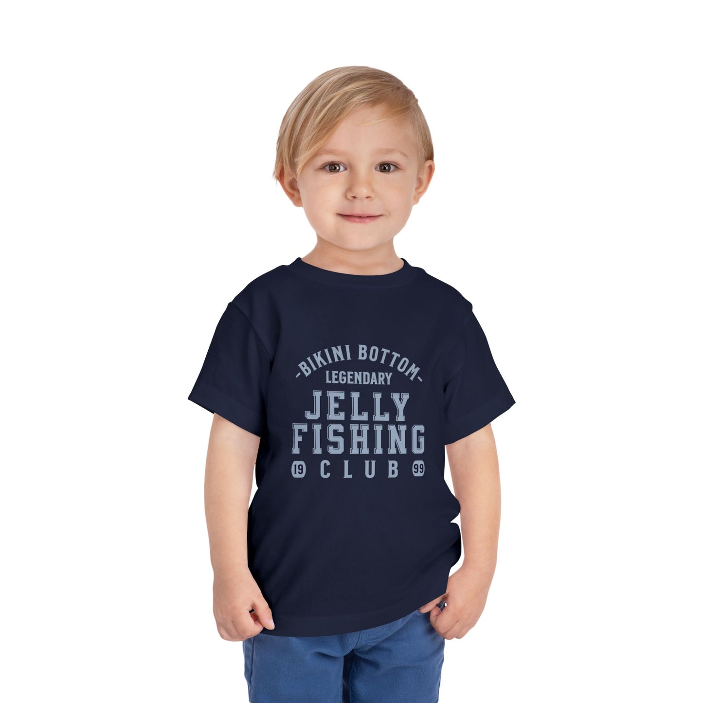 Bikini Bottom Jelly Fishing Club Navy Toddler T-Shirt