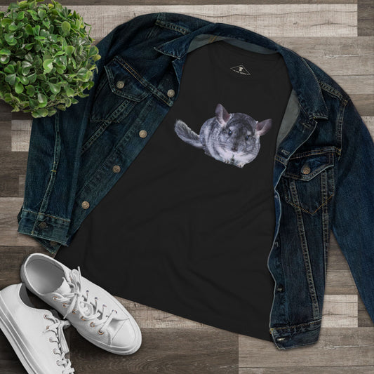 Chinchilla Black Womens T-Shirt