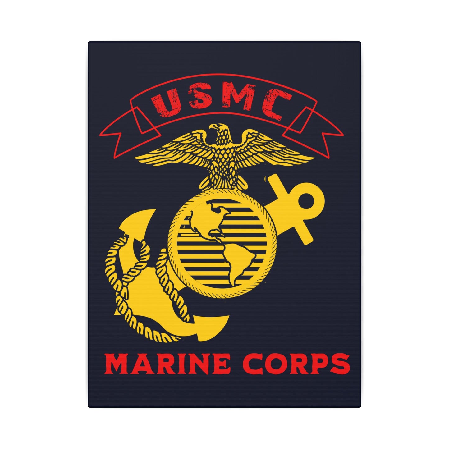 US Marine Corps Blue Wall Canvas