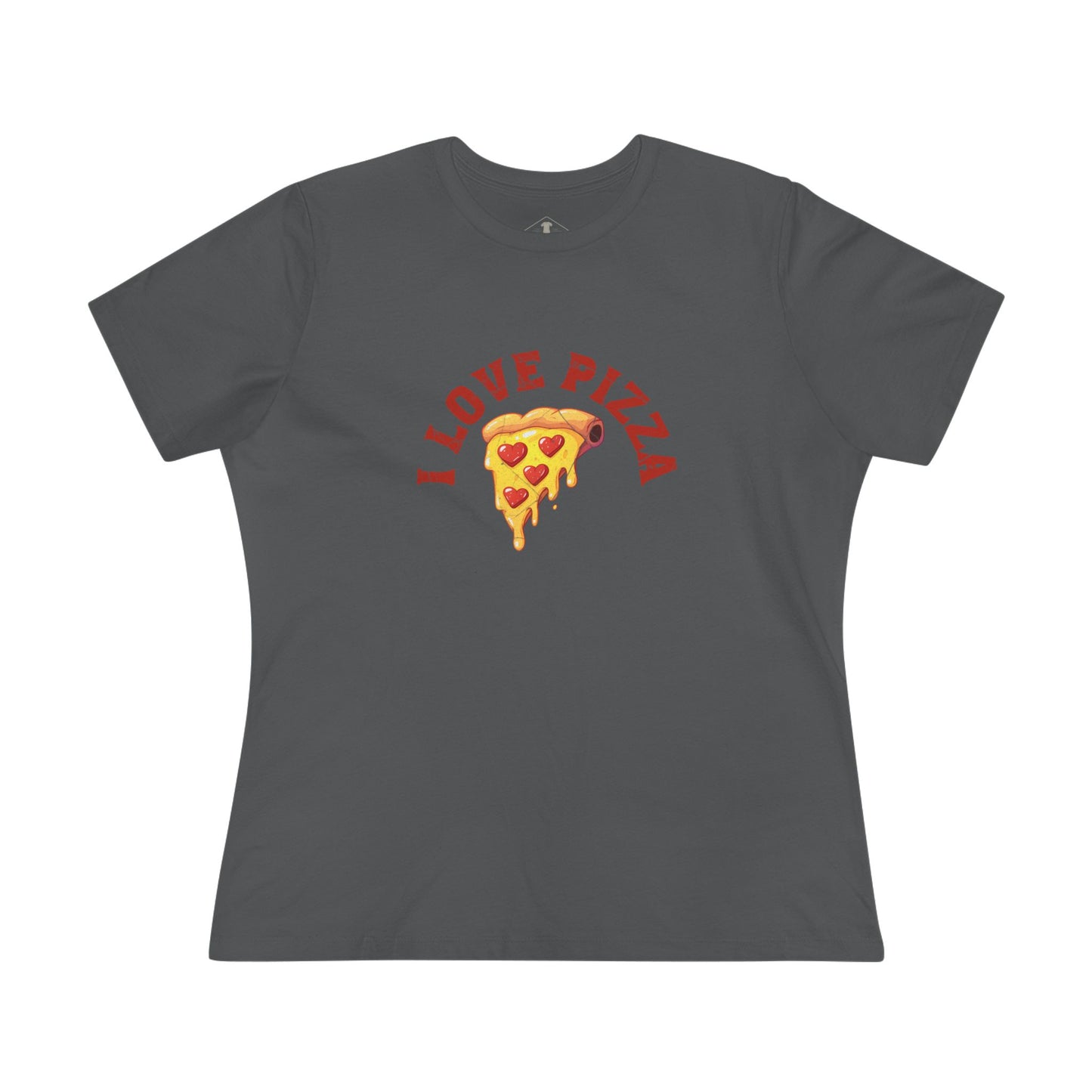 I Love Pizza Charcoal Womens T-Shirt