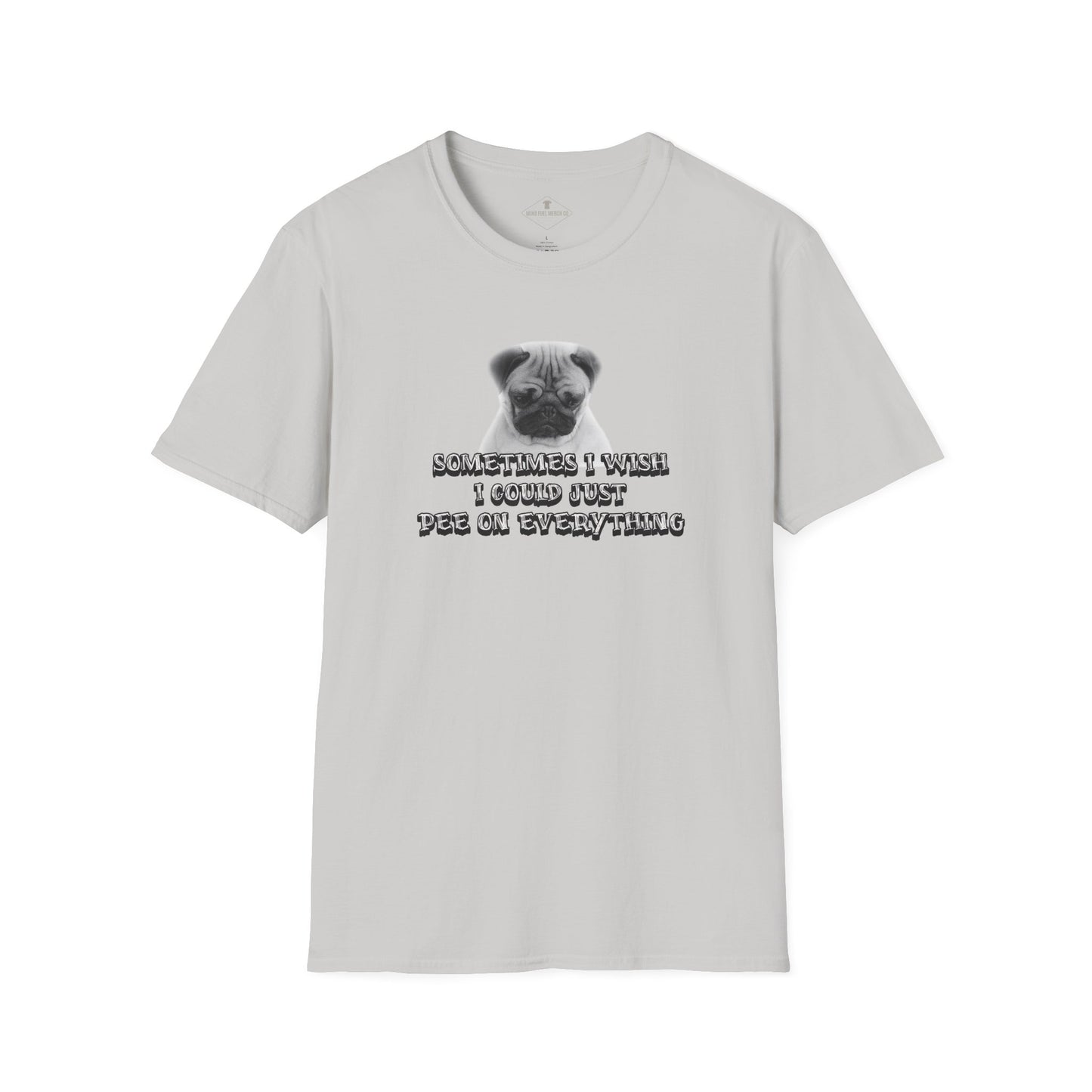 Pee On Everything Silver Grey T-Shirt