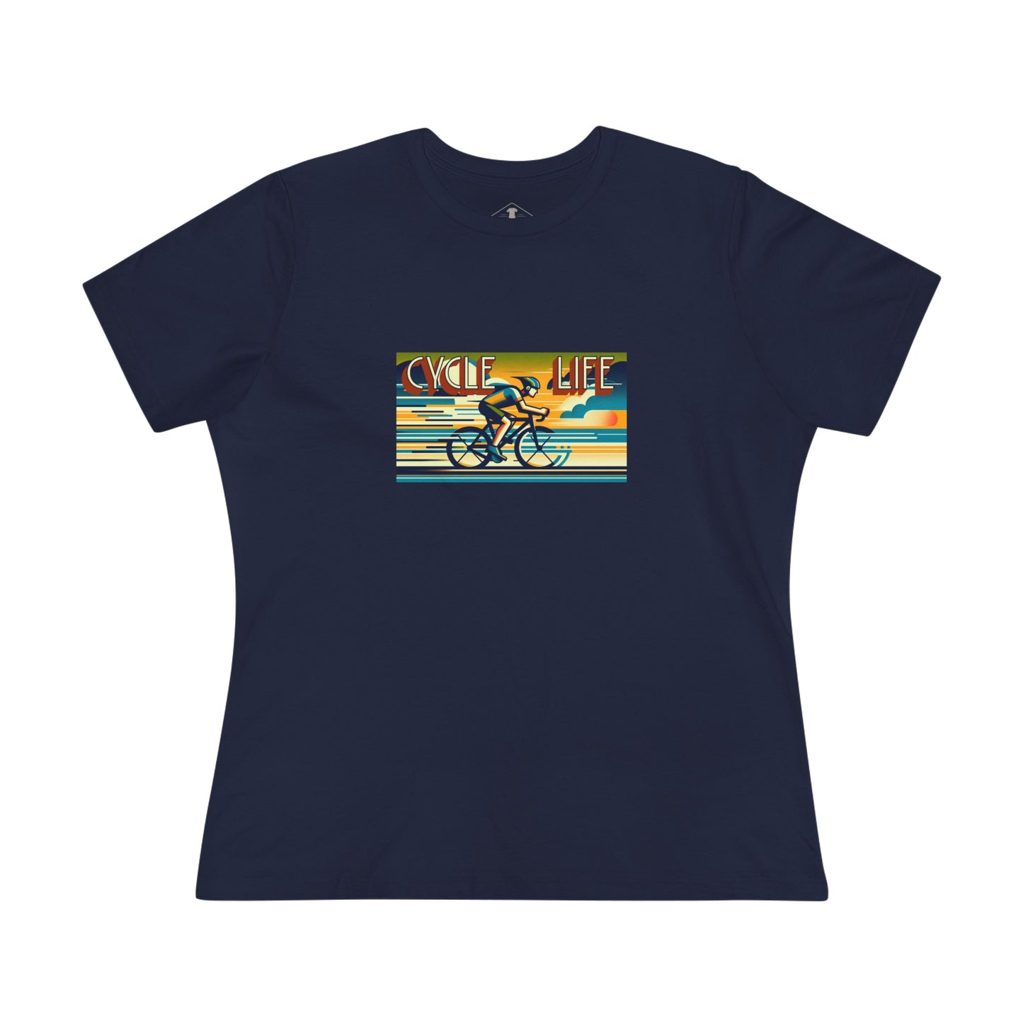 Cycle Life Navy Womens T-Shirt
