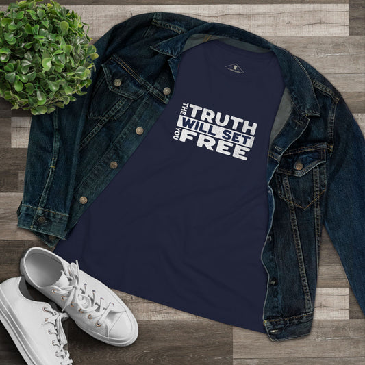 The Truth Will Set You Free Navy Womens T-Shirt