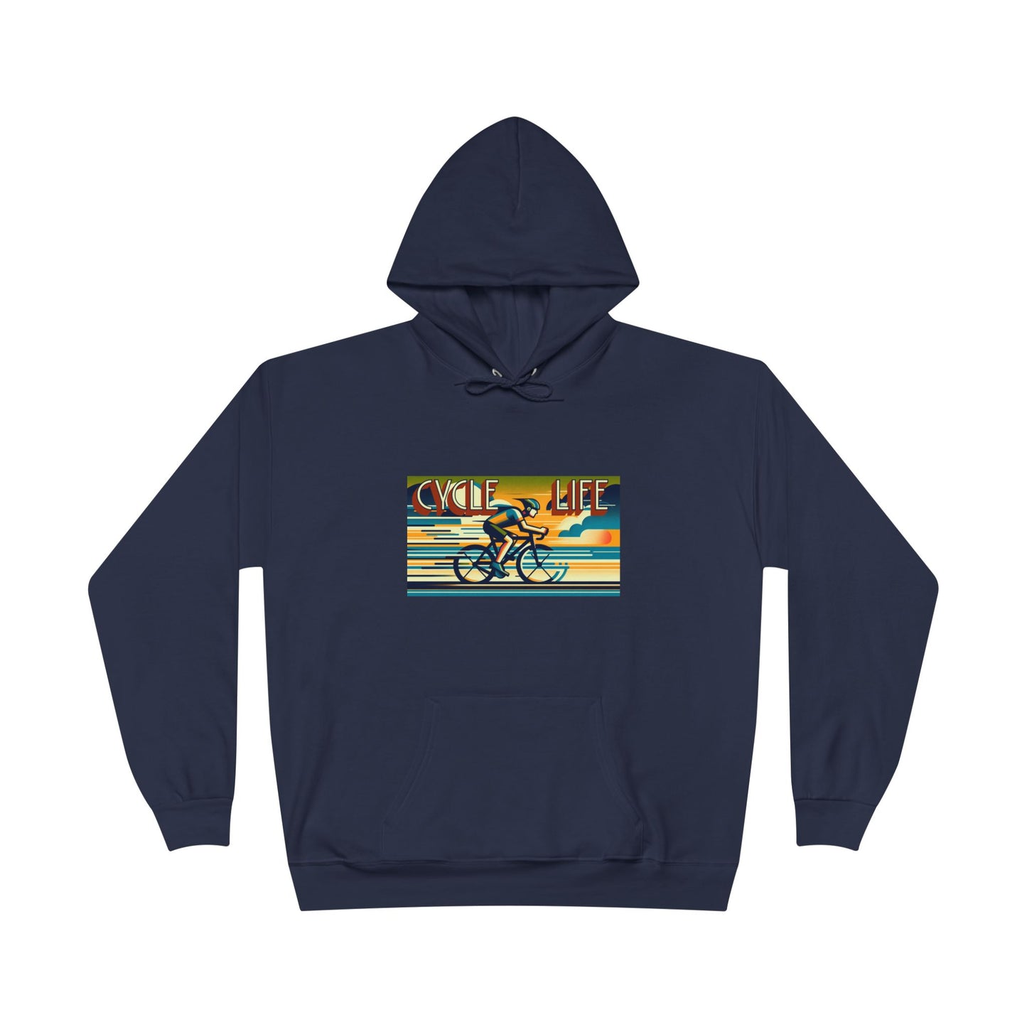 Cycle Life Navy Blue Hoodie