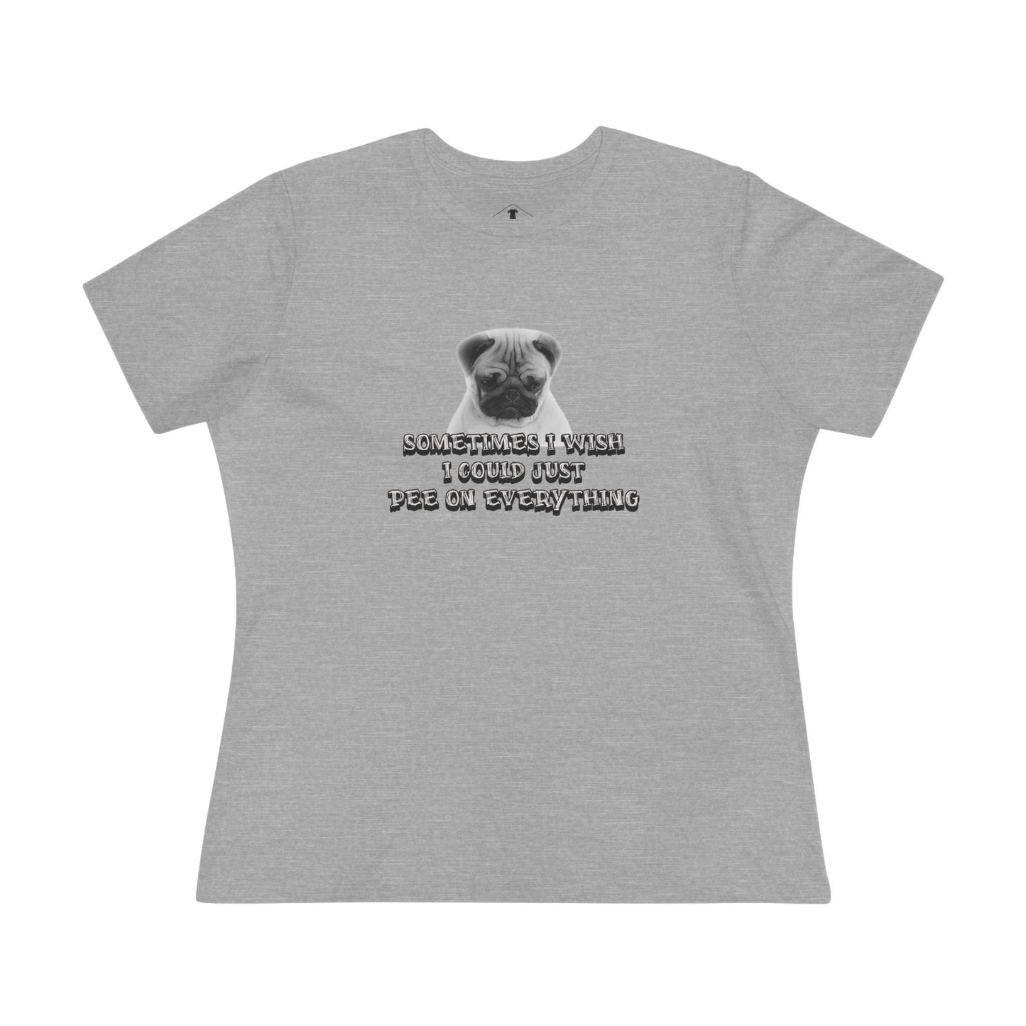 Pee On Everything Grey Womens T-Shirt