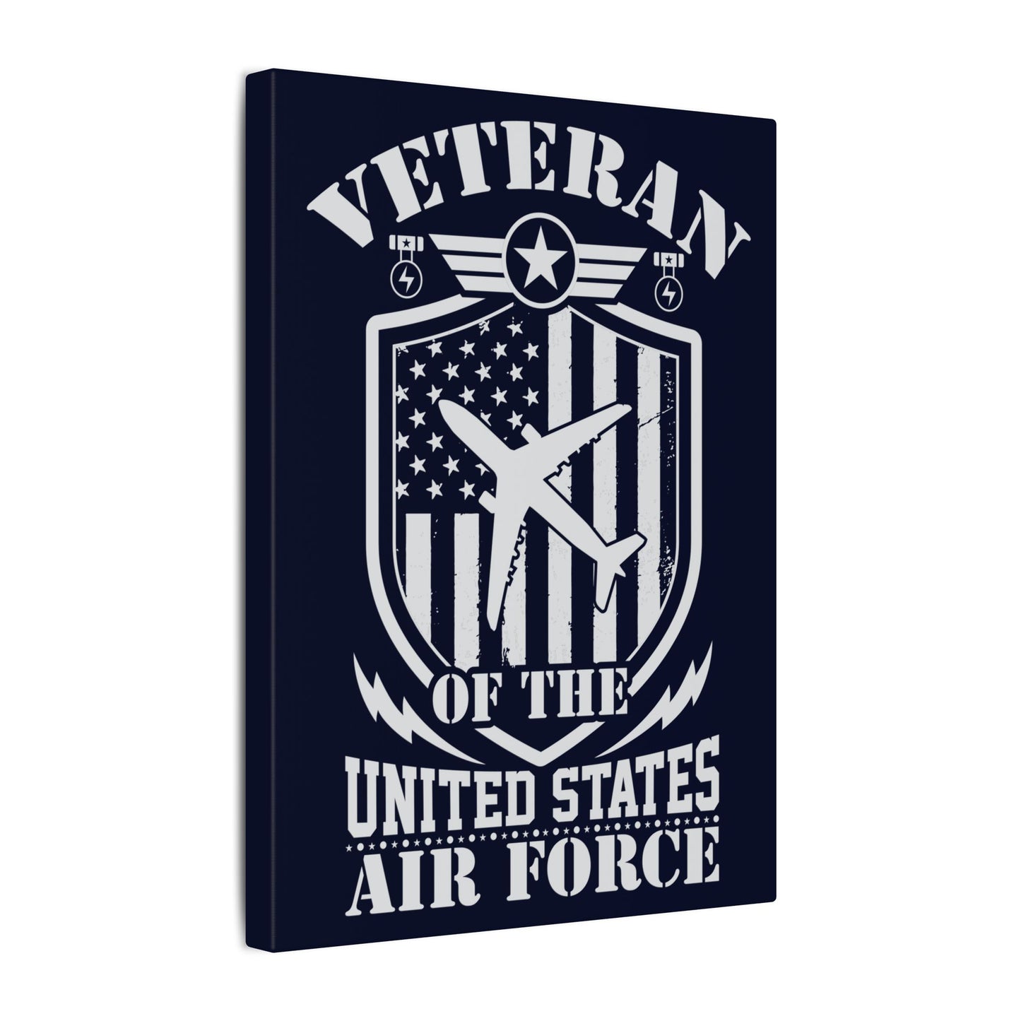US Air Force Veteran Blue Wall Canvas