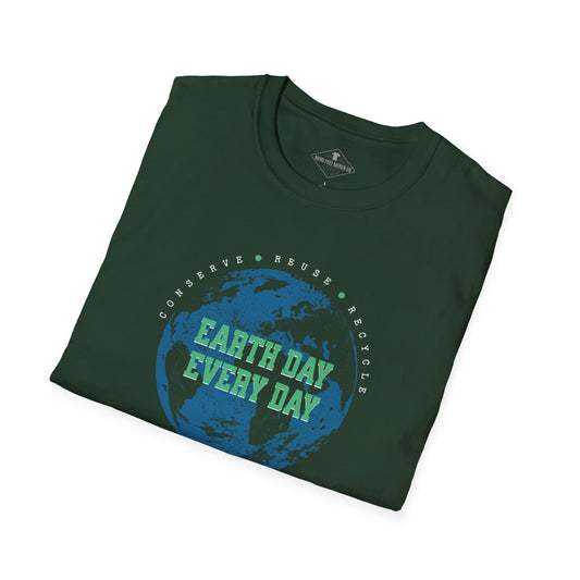 Earth Day Every Day Forest Green T-Shirt