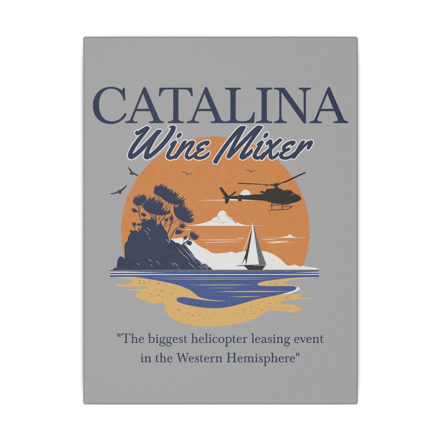 Catalina Wine Mixer Grey Wall Canvas