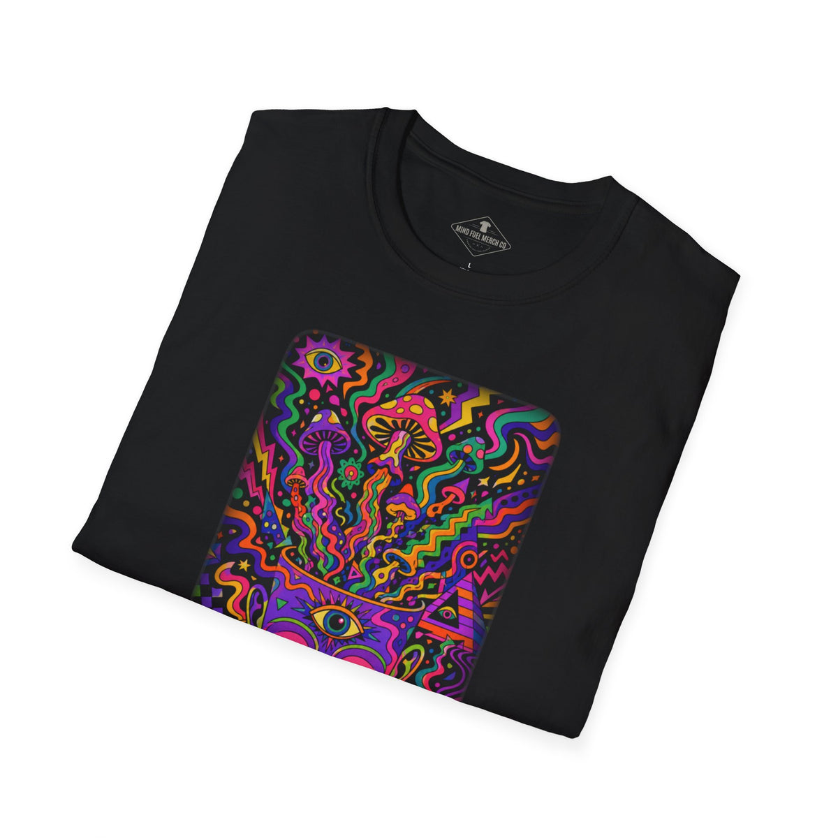 Trippy Hair Black T-Shirt