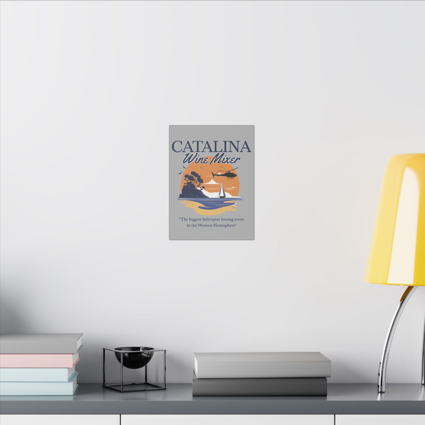 Catalina Wine Mixer Grey Wall Canvas