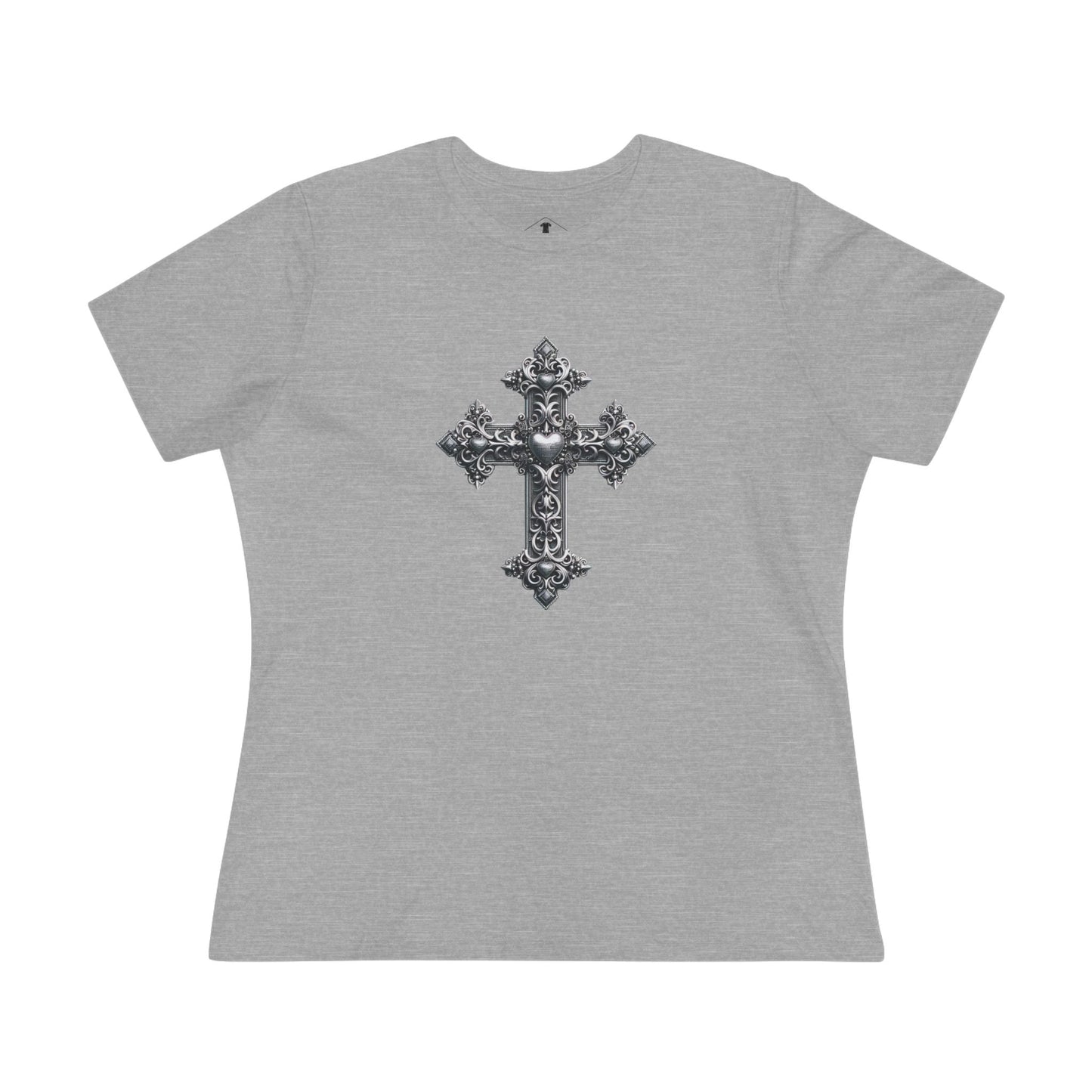 Ornamental Cross Grey Womens T-Shirt