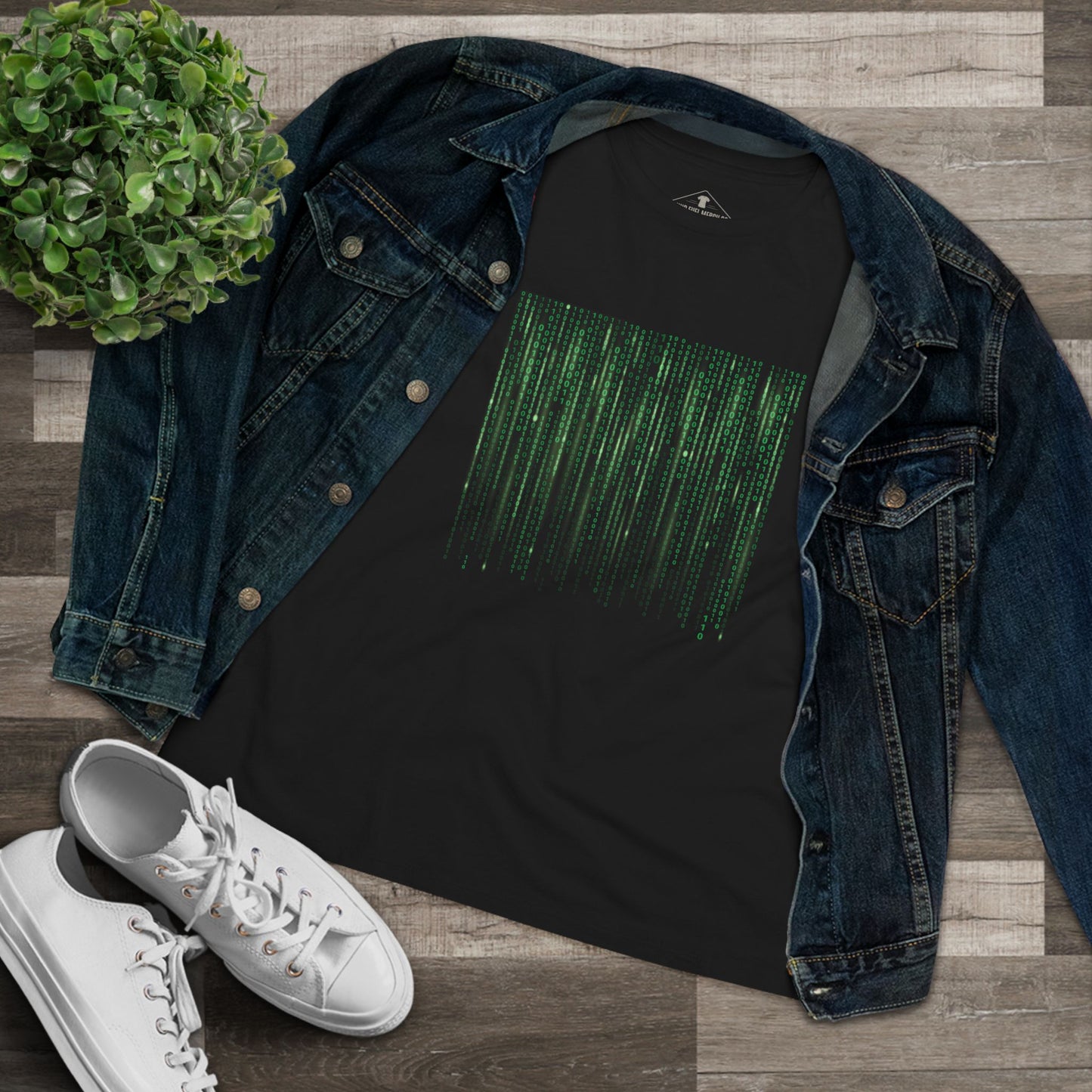 Binary Code Black Womens T-Shirt
