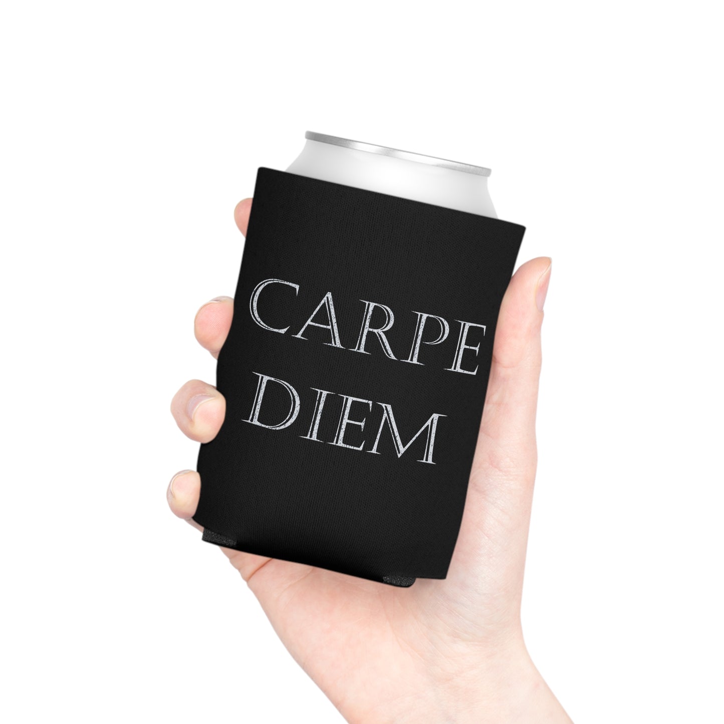 Carpe Diem Black Koozie Can Cooler