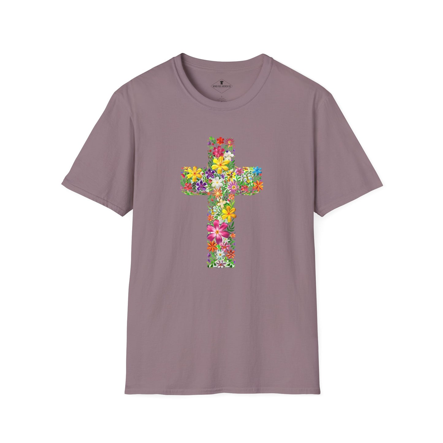 Floral Cross Lilac T-Shirt